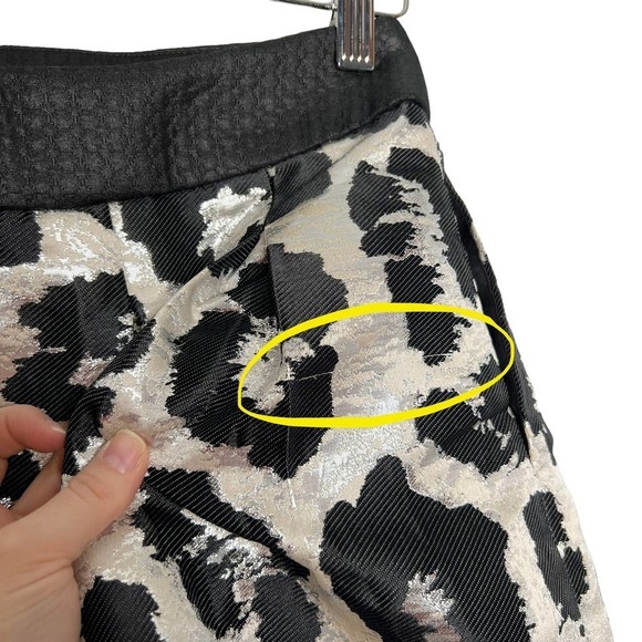 NWT Banana Republic Monogram Metallic Leopard Print Box Pleated Mini Skirt - Picture 13 of 15